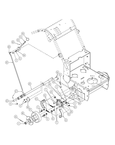 Hydro Brake Assembly Wt Diagram and Parts List for HF1748 55AF3D4V150-WAM Cub Cadet Lawn Mower